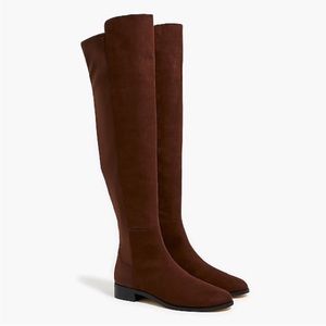 J Crew Faux-Suede knee high boots with stretch Size 8